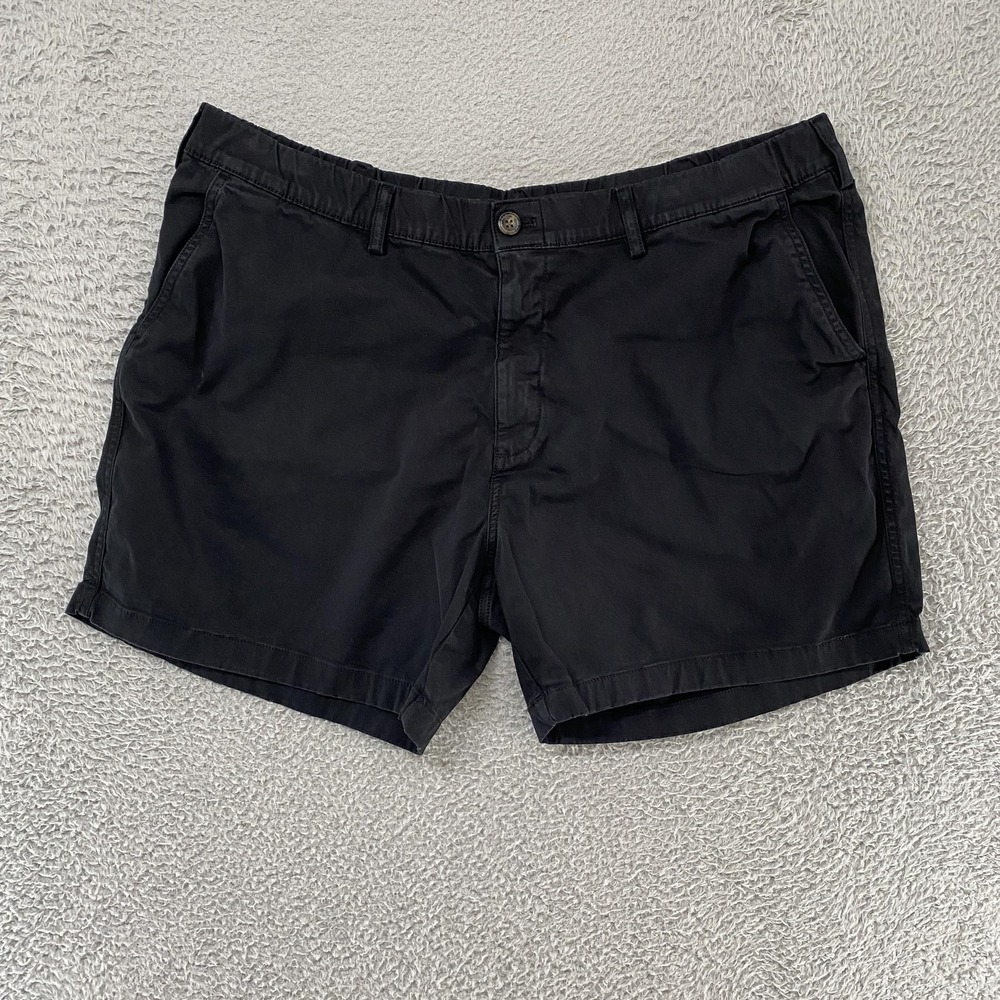 Bearbottom Shorts Mens 4XL Black Chino Stretch 5 Inch Inseam Elastic Waist